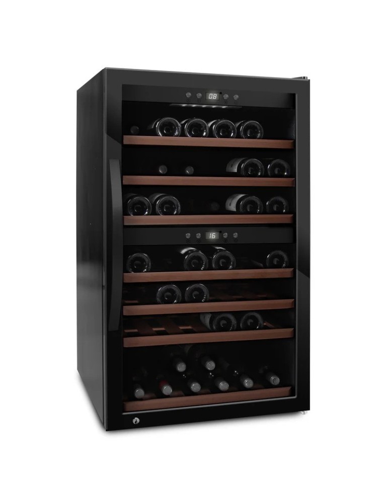 Vinoteca mQuvée WineExpert 66 Fullglass Black – 66 botellas, doble zona