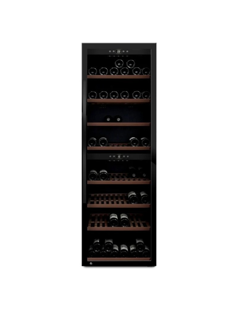 Vinoteca mQuvée WineExpert 180 Fullglass Black – 180 botellas, doble zona