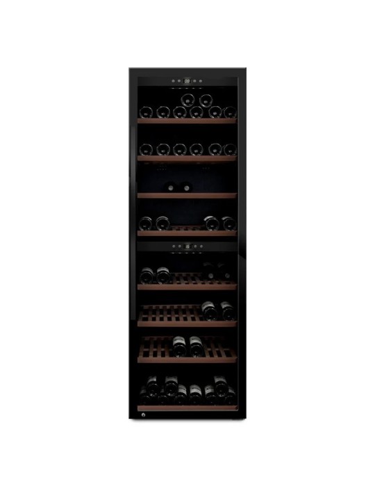 Vinoteca mQuvée WineExpert 180 Fullglass Black – 180 botellas, doble zona