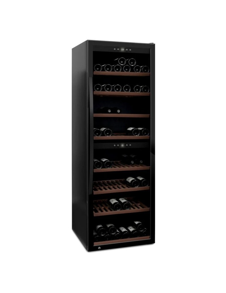 Vinoteca mQuvée WineExpert 180 Fullglass Black – 180 botellas, doble zona