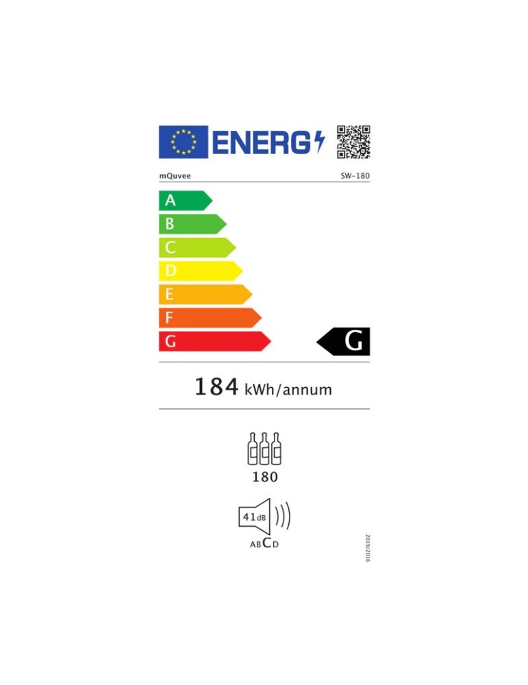Vinoteca mQuvée WineExpert 180 Fullglass Black – 180 botellas, doble zona