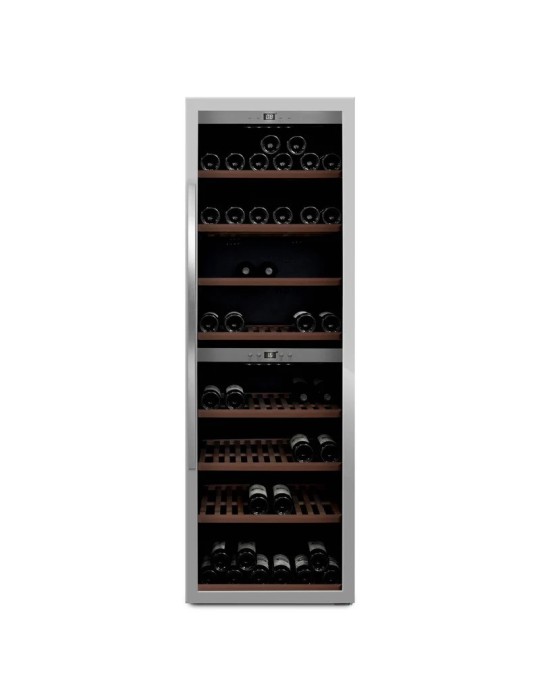 Vinoteca mQuvée WineExpert 180 Stainless – 180 botellas, doble zona, libre instalación