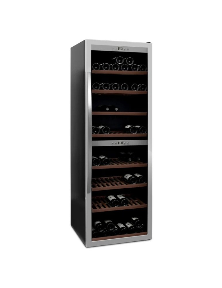 Vinoteca mQuvée WineExpert 180 Stainless – 180 botellas, doble zona, libre instalación