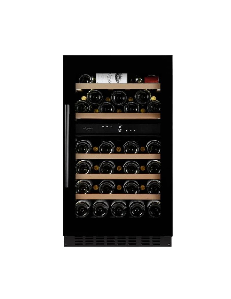 Vinoteca mQuvée WineCave 800 50D Fullglass Black – 46 botellas, doble zona