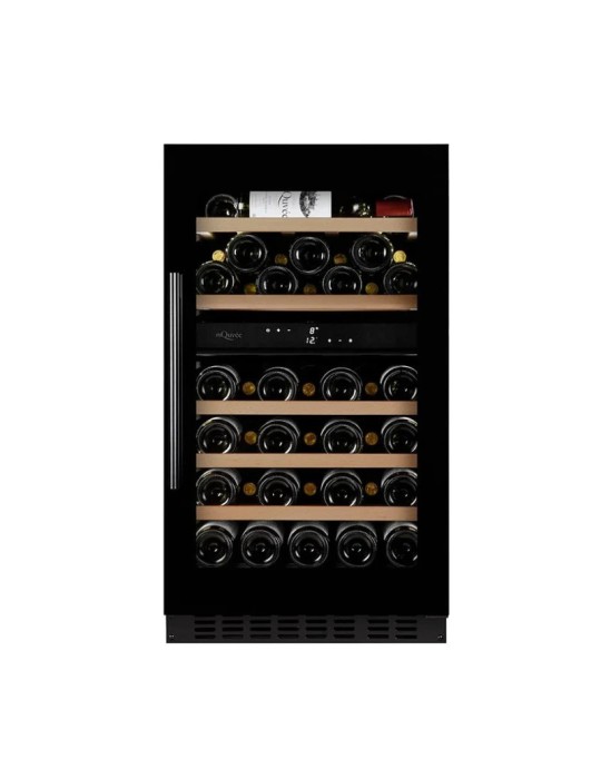 Vinoteca mQuvée WineCave 800 50D Fullglass Black – 46 botellas, doble zona