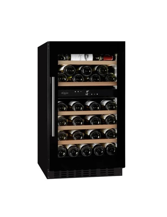 Vinoteca mQuvée WineCave 800 50D Fullglass Black – 46 botellas, doble zona