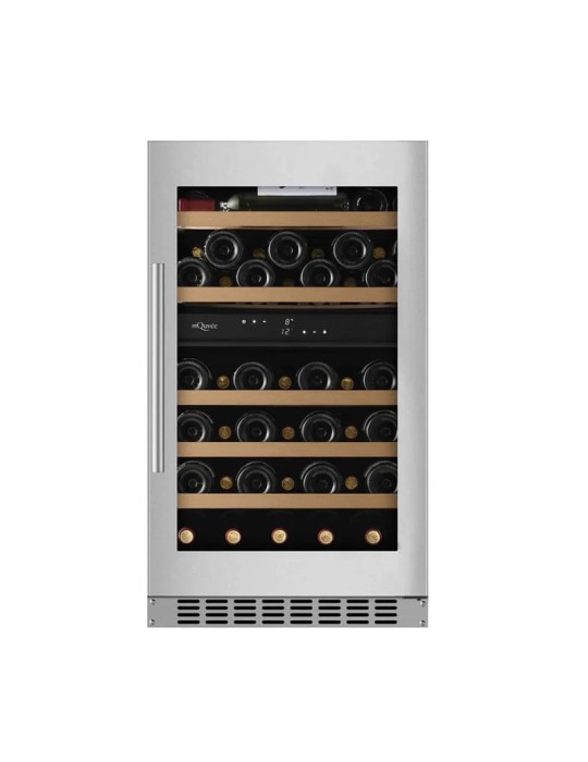 Vinoteca mQuvée WineCave 800 50D Fullglass Stainless – 46 botellas, doble zona