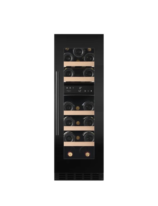 Vinoteca mQuvée WineCave 800 30D Fullglass Black – 19 botellas, doble zona