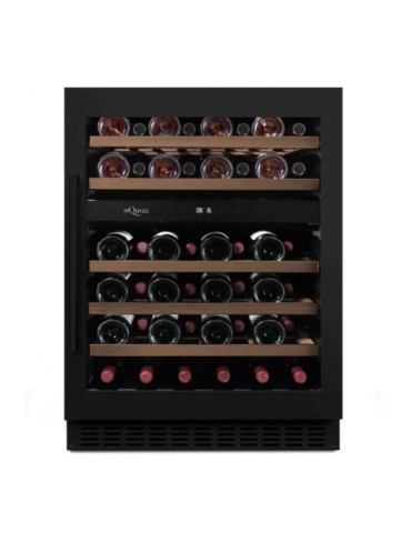 Vinoteca encastrable mQuvée WineCave 780 60D Anthracite Black – 45 botellas, 2 zonas