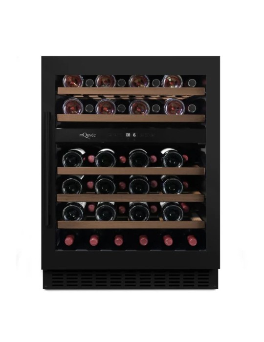 Vinoteca encastrable mQuvée WineCave 780 60D Anthracite Black – 45 botellas, 2 zonas