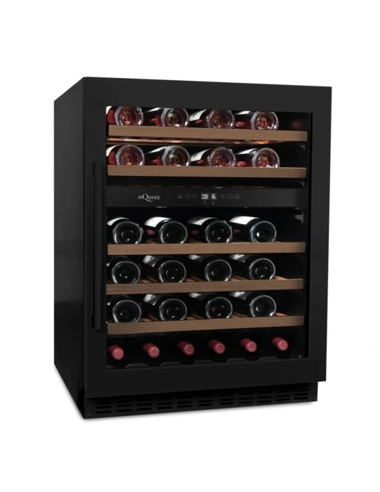 Vinoteca encastrable mQuvée WineCave 780 60D Anthracite Black – 45 botellas, 2 zonas