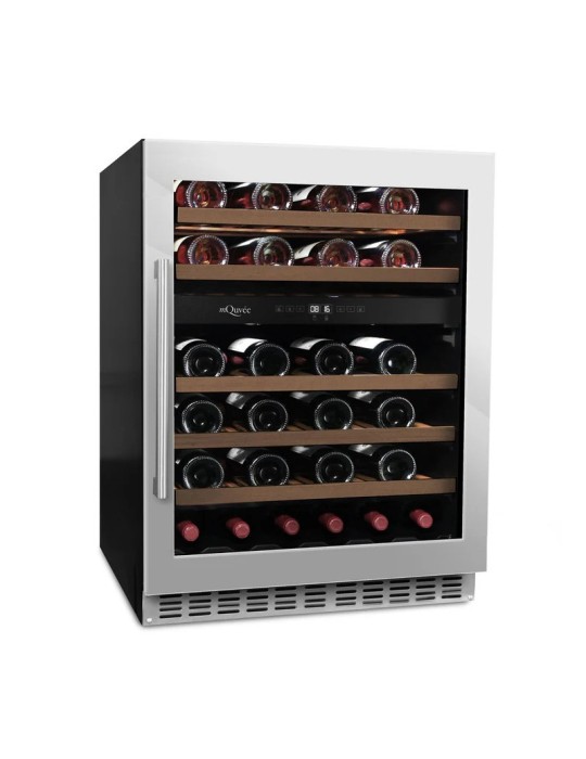 Vinoteca encastrable mQuvée WineCave 780 60D Stainless – 45 botellas, 2 zonas