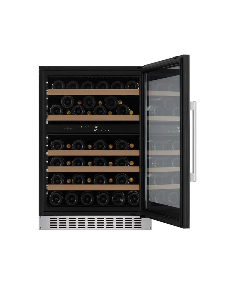 Vinoteca encastrable mQuvée WineCave 780 60D Stainless – 45 botellas, 2 zonas