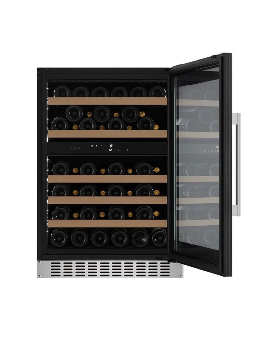 Vinoteca encastrable mQuvée WineCave 780 60D Stainless – 45 botellas, 2 zonas