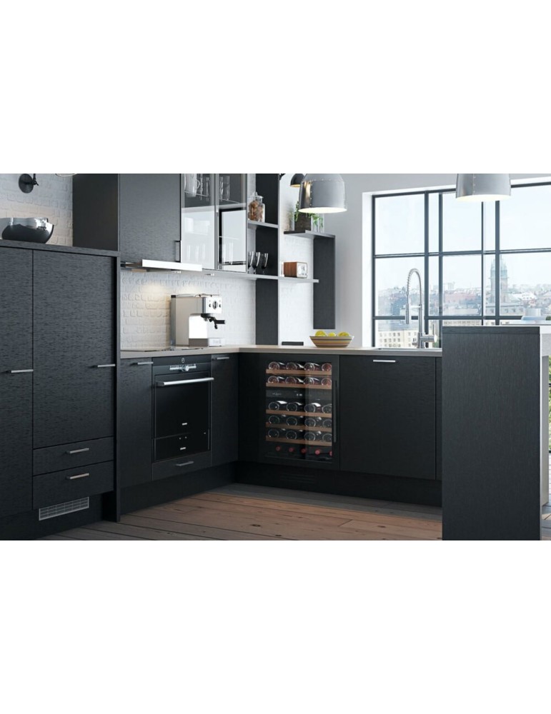 Vinoteca encastrable mQuvée WineCave 780 60D Stainless – 45 botellas, 2 zonas