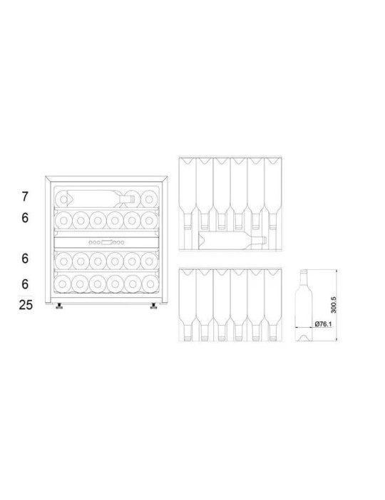 Vinoteca encastrable columna mQuvée WineKeeper 25D – 25 botellas