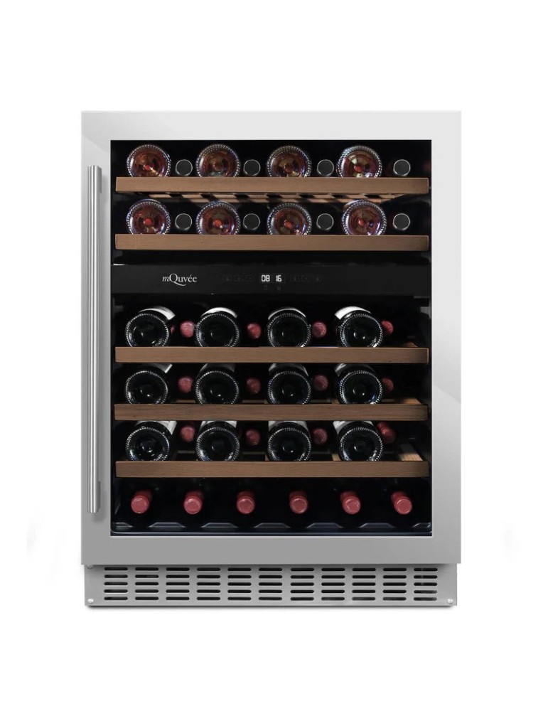 Vinoteca mQuvée WineCave 700 60D Stainless – 45 botellas, 2 zonas
