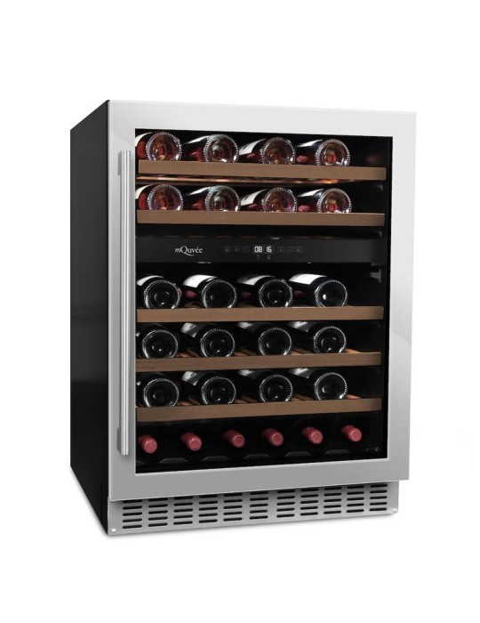 Vinoteca mQuvée WineCave 700 60D Stainless – 45 botellas, 2 zonas
