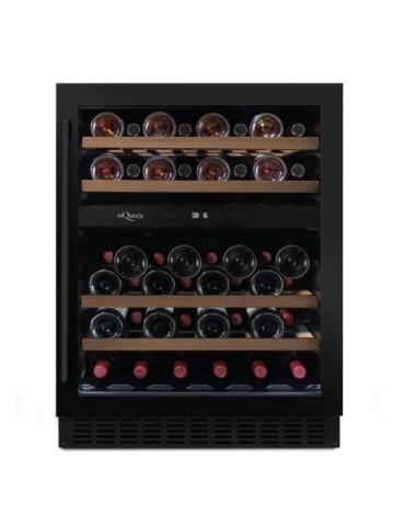 Vinoteca mQuvée WineCave 700 60D Anthracite Black – 45 botellas, 2 zonas