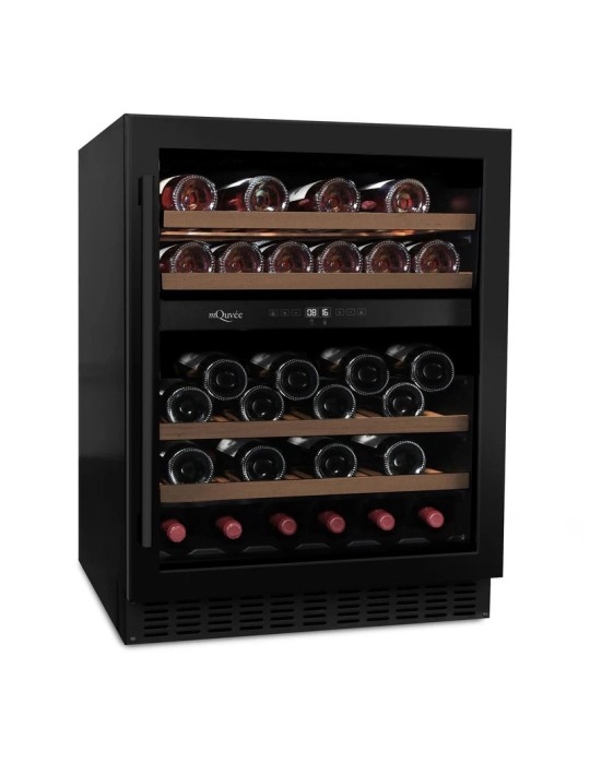 Vinoteca mQuvée WineCave 700 60D Anthracite Black – 45 botellas, 2 zonas