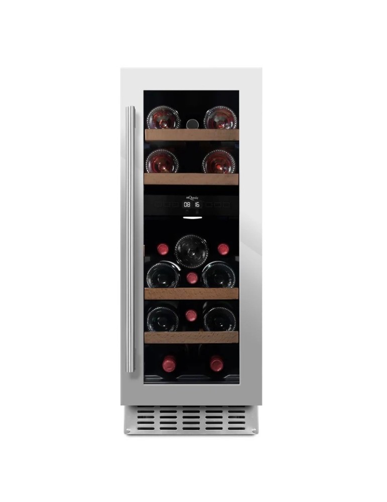 Vinoteca mQuvée WineCave 700 30D Stainless – 16 botellas, 2 zonas, 30 cm