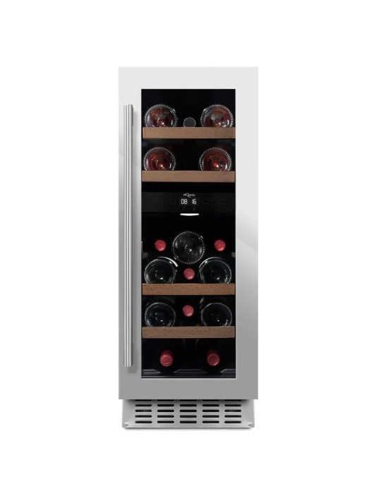 Vinoteca mQuvée WineCave 700 30D Stainless – 16 botellas, 2 zonas, 30 cm