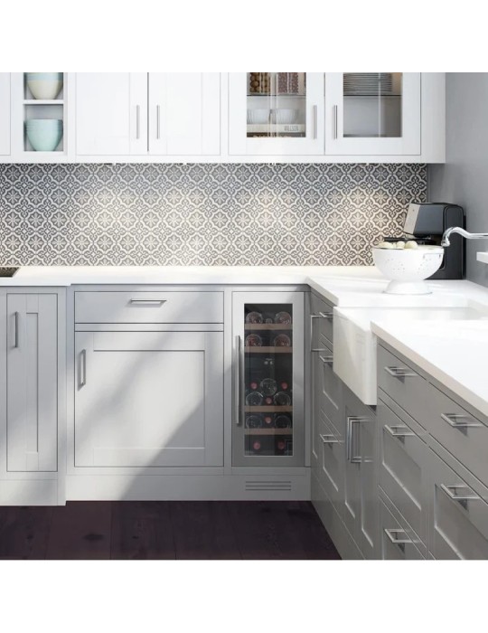 Vinoteca mQuvée WineCave 700 30D Stainless – 16 botellas, 2 zonas, 30 cm