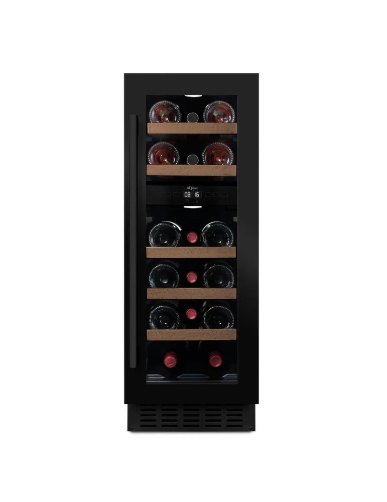 Vinoteca mQuvée WineCave 700 30D Anthracite Black – 16 botellas, 2 zonas, 30 cm
