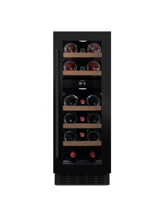 Vinoteca mQuvée WineCave 700 30D Anthracite Black – 16 botellas, 2 zonas, 30 cm