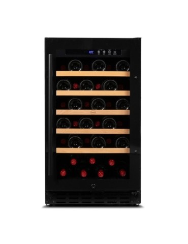 Vinoteca Vinobox 40GC 1T Full Glass Negra – 37 Botellas, 1 Zona de Temperatura