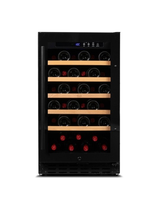 Vinoteca Vinobox 40GC 1T Full Glass Negra – 37 Botellas, 1 Zona de Temperatura