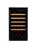 Vinoteca Vinobox 40GC 1T Full Glass Negra – 37 Botellas, 1 Zona de Temperatura