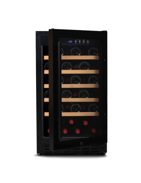 Vinoteca Vinobox 40GC 1T Full Glass Negra – 37 Botellas, 1 Zona de Temperatura