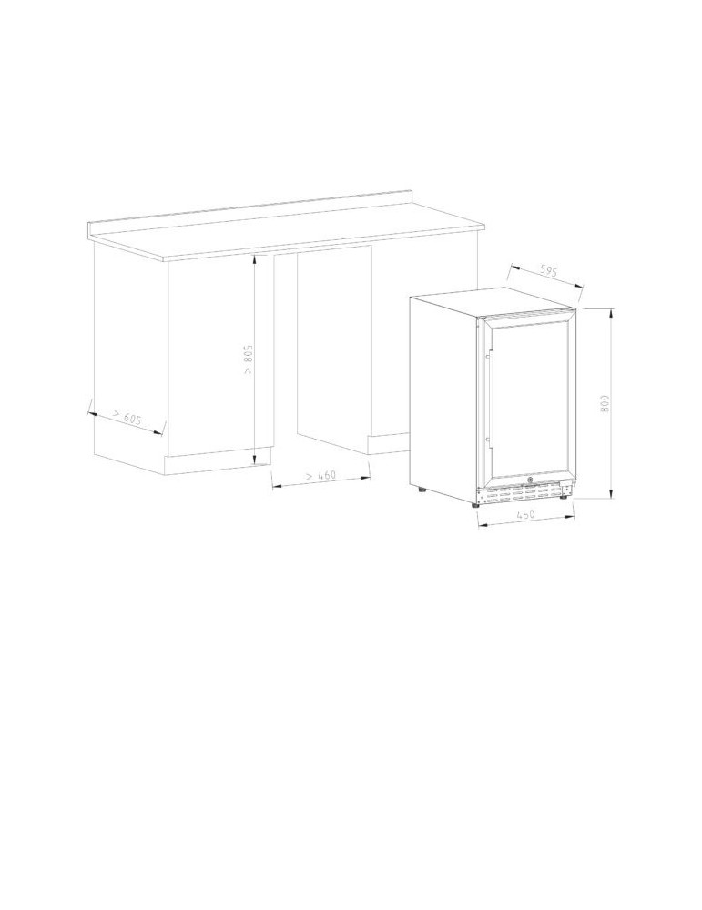 Vinoteca Vinobox 40GC 2T Full Glass Negra – 33 Botellas, Doble Zona de Temperatura