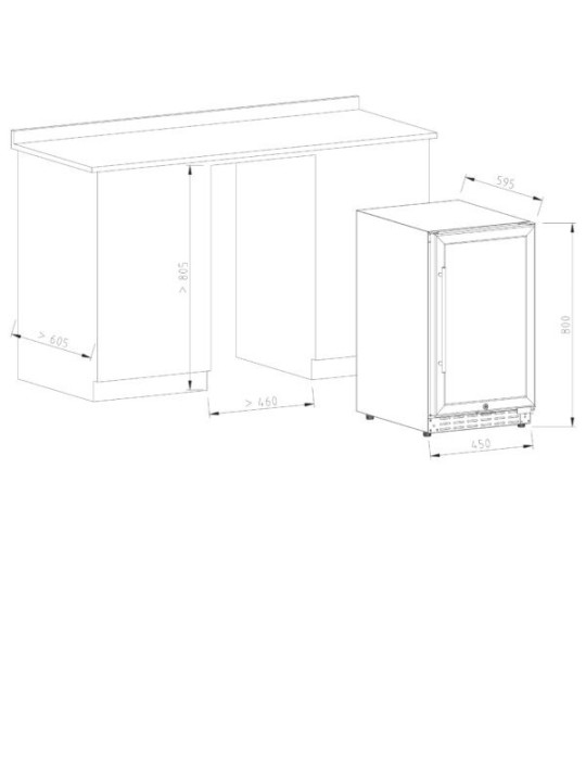 Vinoteca Vinobox 40GC 2T Full Glass Negra – 33 Botellas, Doble Zona de Temperatura