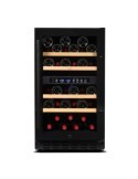 Vinoteca Vinobox 40GC 2T Full Glass Negra – 33 Botellas, Doble Zona de Temperatura