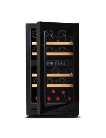 Vinoteca Vinobox 40GC 2T Full Glass Negra – 33 Botellas, Doble Zona de Temperatura 2