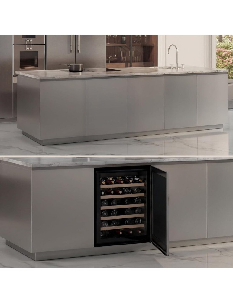 Vinoteca panelable Les Petits Champs CAVINTG48 – Encastrable bajo encimera, 48 botellas, temperatura 5–22 °C