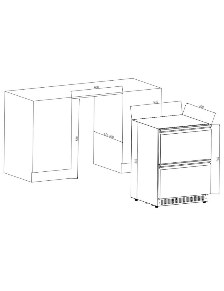 Refrigerador de bebidas Cavin Outdoor Collection 51D Stainless – 92 L, Exterior, Acero Inoxidable