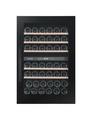 Vinoteca Cavin Scandinavian Collection 90 Fullglass Black – 42 Botellas, 2 Zonas de Temperatura