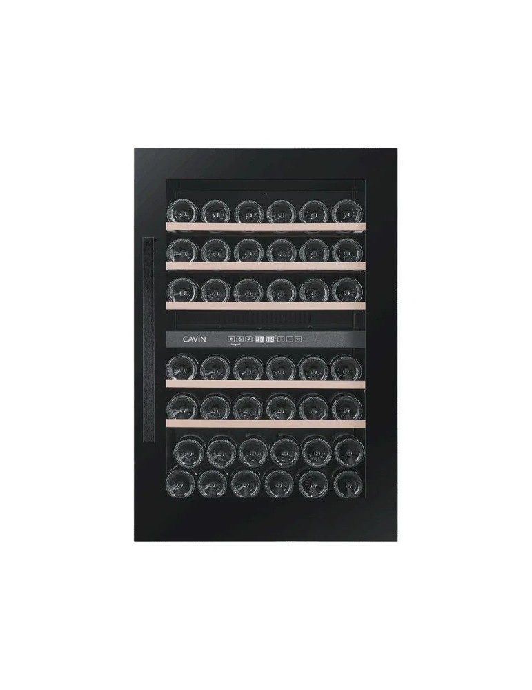 Vinoteca Cavin Scandinavian Collection 90 Fullglass Black – 42 Botellas, 2 Zonas de Temperatura