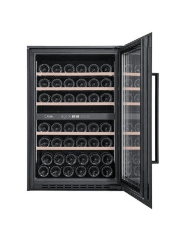 Vinoteca Cavin Scandinavian Collection 90 Fullglass Black – 42 Botellas, 2 Zonas de Temperatura 2