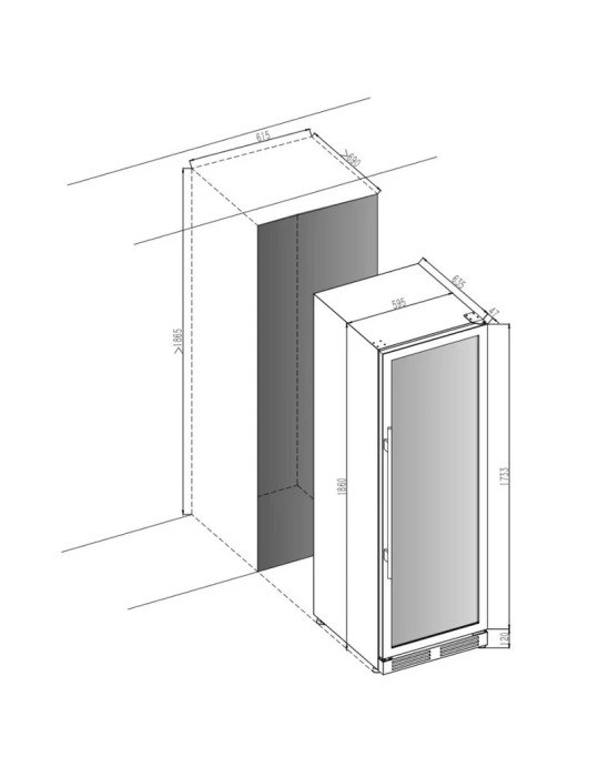 Cavin Arctic Collection 151D Fullglass Black – Vinoteca Integrable 151 Botellas Doble Zona