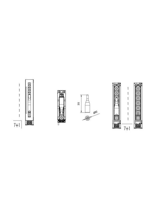Cavin Arctic Collection 15S Fullglass Black – Vinoteca Compacta Encastrable 8 Botellas