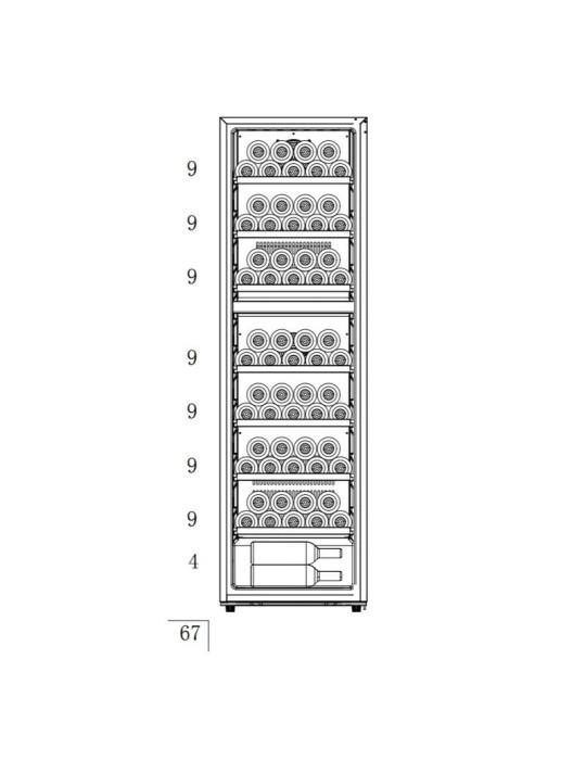 Cavin Polar Collection 68 – Vinoteca Estrecha de Gama Alta 67 Botellas