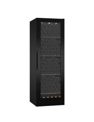 mQuvée WineStore 215 – Vinoteca Integrable 215 Botellas Puerta Full Glass Negra 2