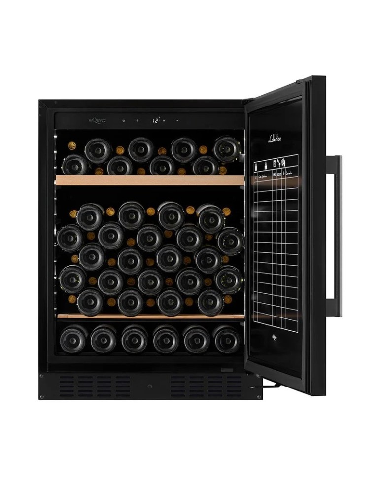 mQuvée WineStore 82 – Vinoteca Integrable 66 Botellas Puerta Opaca Anthracite Black