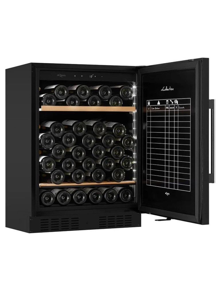 mQuvée WineStore 82 – Vinoteca Integrable 66 Botellas Puerta Opaca Anthracite Black