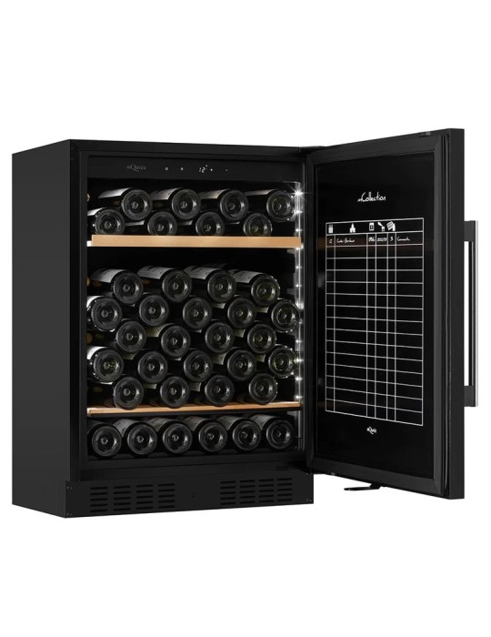 mQuvée WineStore 82 – Vinoteca Integrable 66 Botellas Puerta Opaca Anthracite Black