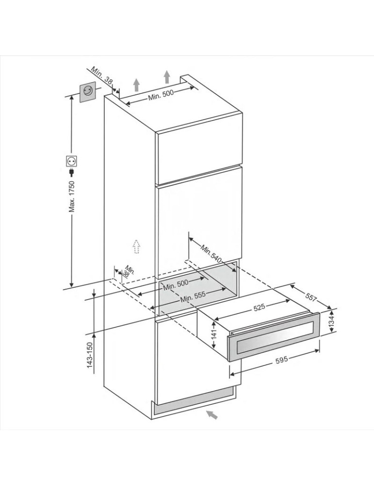 mQuvée WineKeeper Exclusive 5S – Vinoteca Integrable 5 Botellas Push-Pull